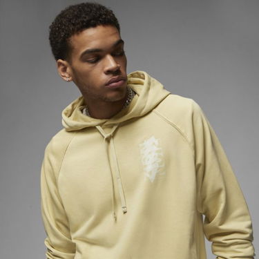 Sweatshirt Jordan ZION Fleece Hoodie Beige | DX6587-783, 3