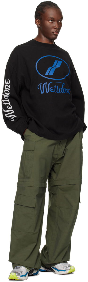 Sweatshirt We11done Long Sleeve Print T-Shirt Sort | WD-TP4-20-712-U-BK, 3
