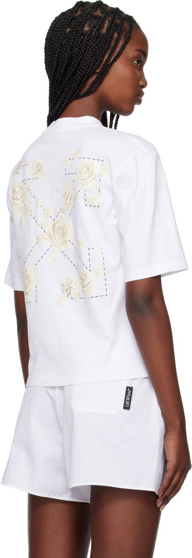 T-shirt Off-White Off-White Roses Arrows Boxy T-Shirt Hvid | OWAA124S25JER0010110, 2