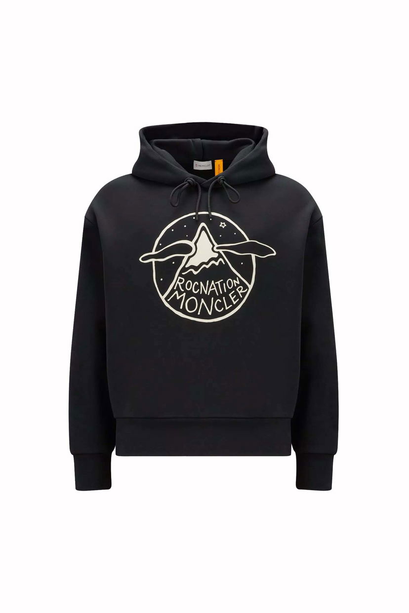 Sweatshirt Moncler Roc Nation by Jay-Z x Logo Motif Hoodie Sort | I209W8G00006809KX999
