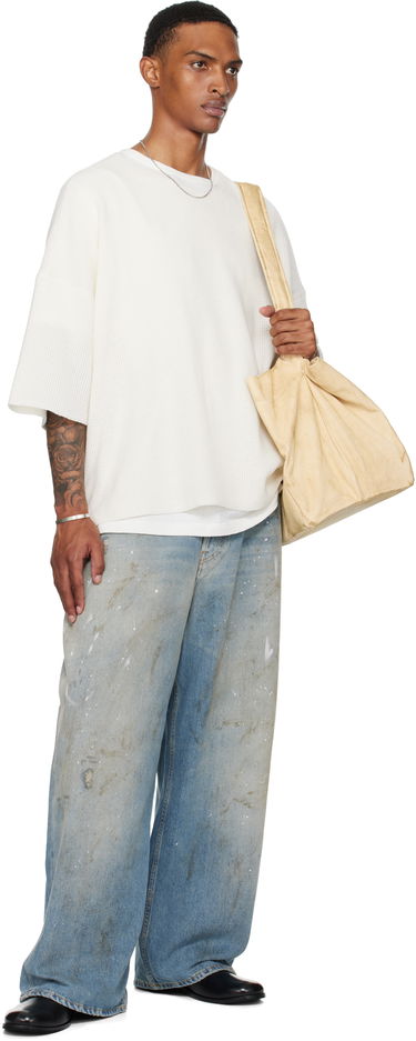 T-shirt Fear of God Fear of God ESSENTIALS Waffle Short Sleeve T-Shirt Hvid | 192SP256154F, 3