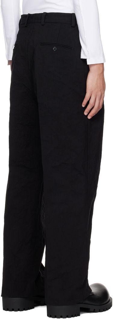 Bukser VETEMENTS Vetements Metalized Wrinkled Tailored Trousers Sort | UA66PA110B, 2