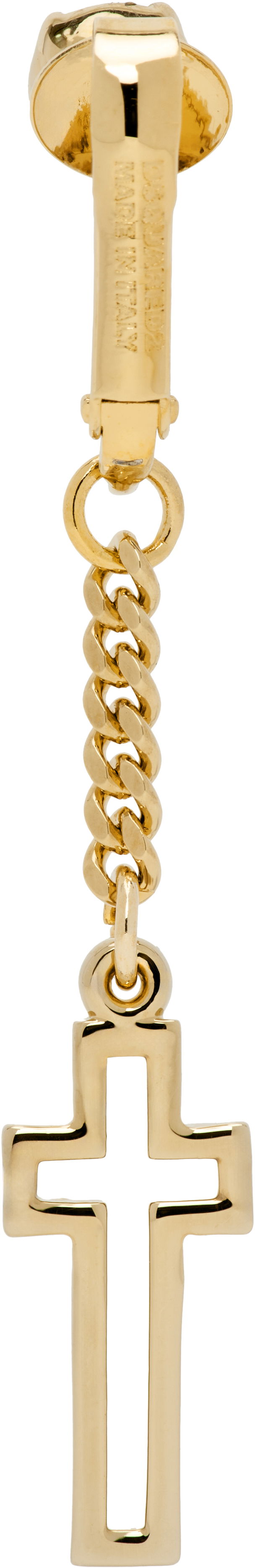 Nøgleringe DSQUARED2 Dsquared2 Clip-On Cross Earring Metalisk | ERM0064_37201104_7043