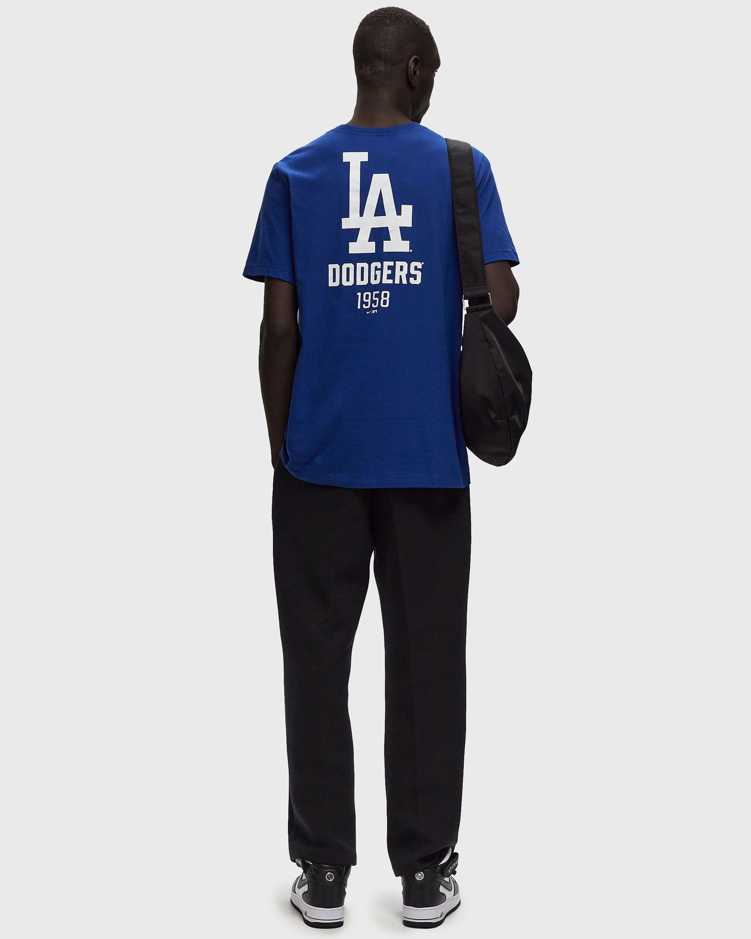 T-shirt Nike MLB Los Angeles Dodgers Large Logo Back Stack Cotton Tee Blå | N199-4EW-LD-LVQ, 1
