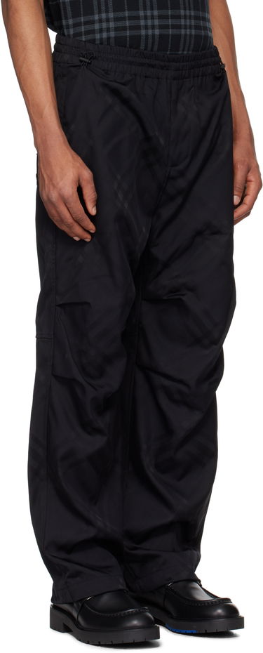 Cargo bukser Burberry Burberry Check Nylon Track Pants Sort | 8103963, 1