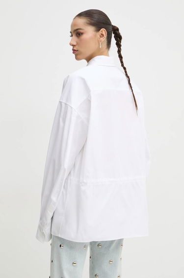 Skjorte Fiorucci Fiorucci Relaxed Fit Shirt with Classic Collar Hvid | U01FMTLO230CO02WH01, 2