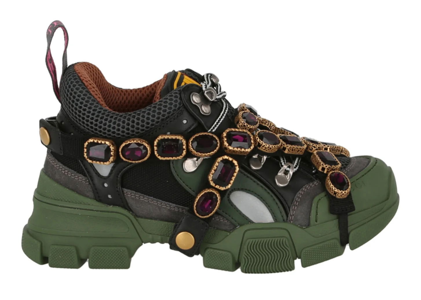 Sneakers og sko Gucci Flashtrek SEGA Green Removable Crystal (Women's) Grøn | 537355 GGZ30 1261, 0