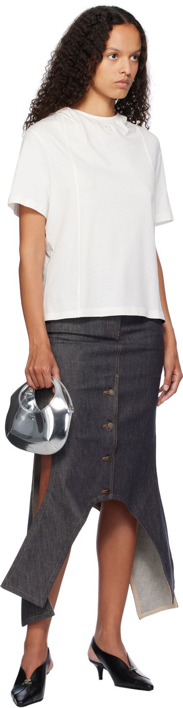 T-shirt Courrèges Short Sleeve Cropped T-Shirt Hvid | 424JTS159JS0175, 3