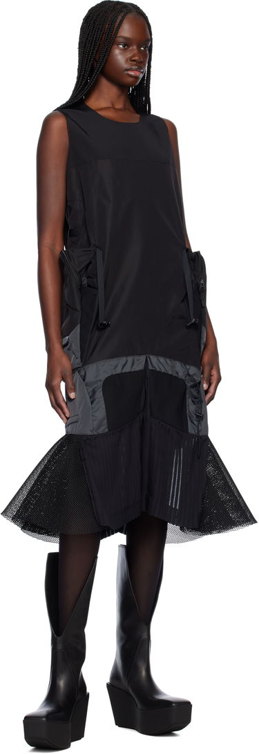 Kjole Junya Watanabe Junya Watanabe Paneled Midi Dress Sort | JO-O024-051-1, 3