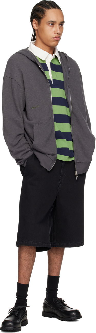 Sweatshirt Palmes Palmes Waffle Zip Hoodie Grå | P20-0033-888, 3