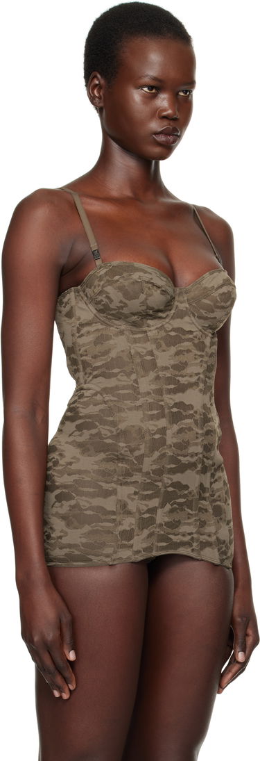 Krop Diesel Camo Lace Slip Corset Grøn | A15609 0LKBX, 1