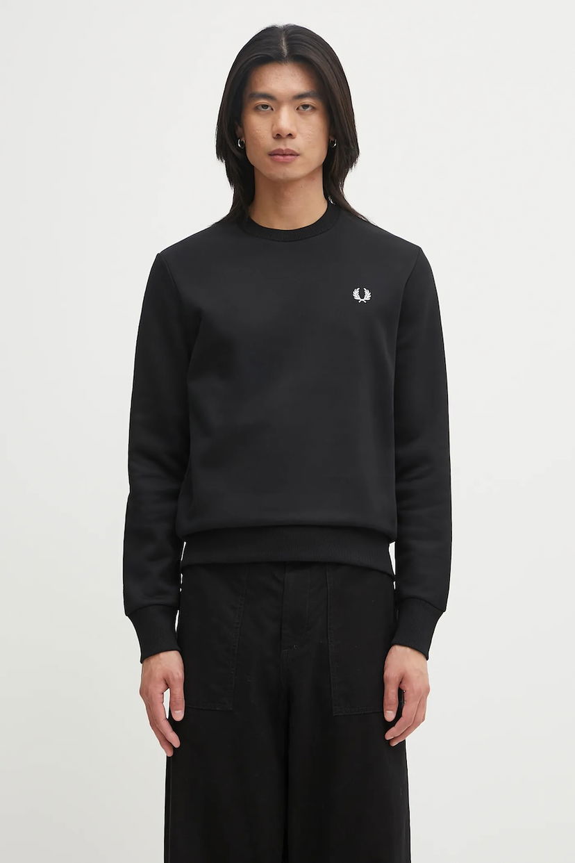 Sweatshirt Fred Perry Fred Perry Crew Neck Sweatshirt M1369 Sort | M1369