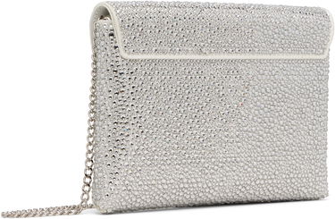 Håndtaske Versace Crystal Embellished Envelope Clutch Bag Hvid | 1003018_1A06487_1W00P, 2