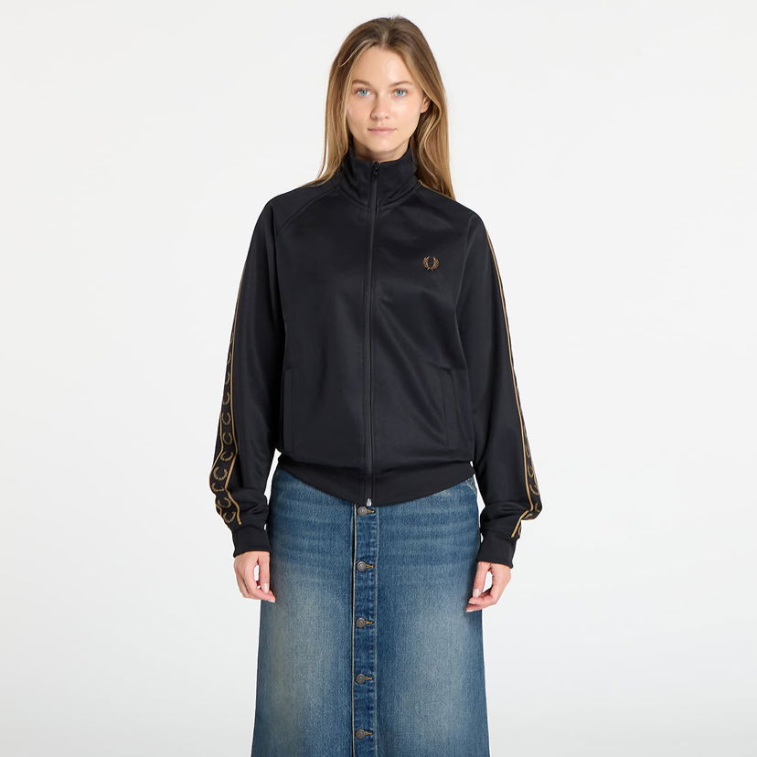 Jakke Fred Perry Fred Perry Contrast Tape Track Jacket Sort | J5557 S77