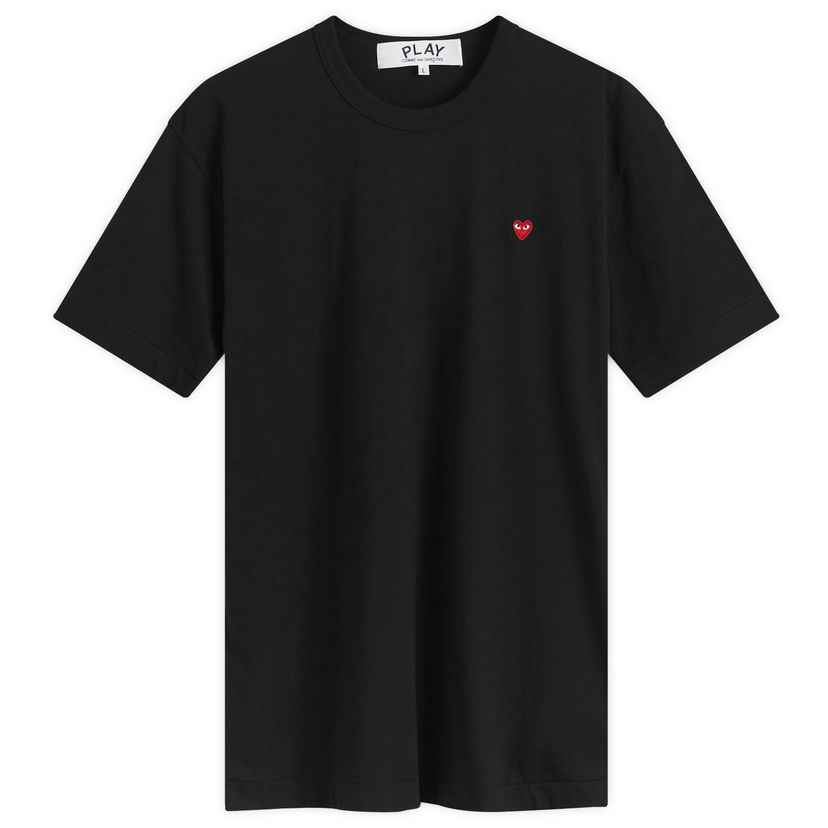 T-shirt Comme des Garçons T-Shirt With Red Heart Sort | AX-T304-051-1