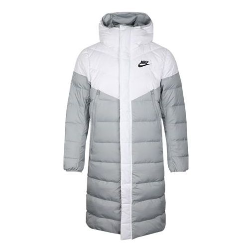 Parka Nike Sportswear Windrunner Down Fill Long Hoodie Down Jacket Grå | AA8854-101