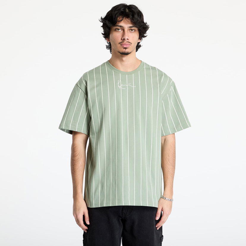 T-shirt Karl Kani Karl Kani Small Signature Pinstripe Tee Grøn | 60300340