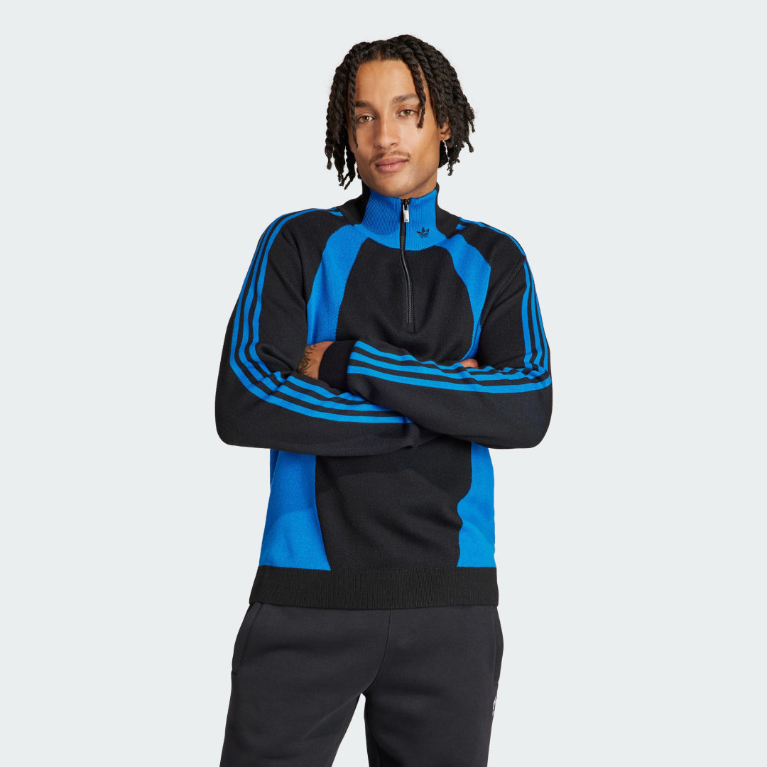 Sweatshirt adidas Originals Quarter-Zip Top Sort | IR7127, 0