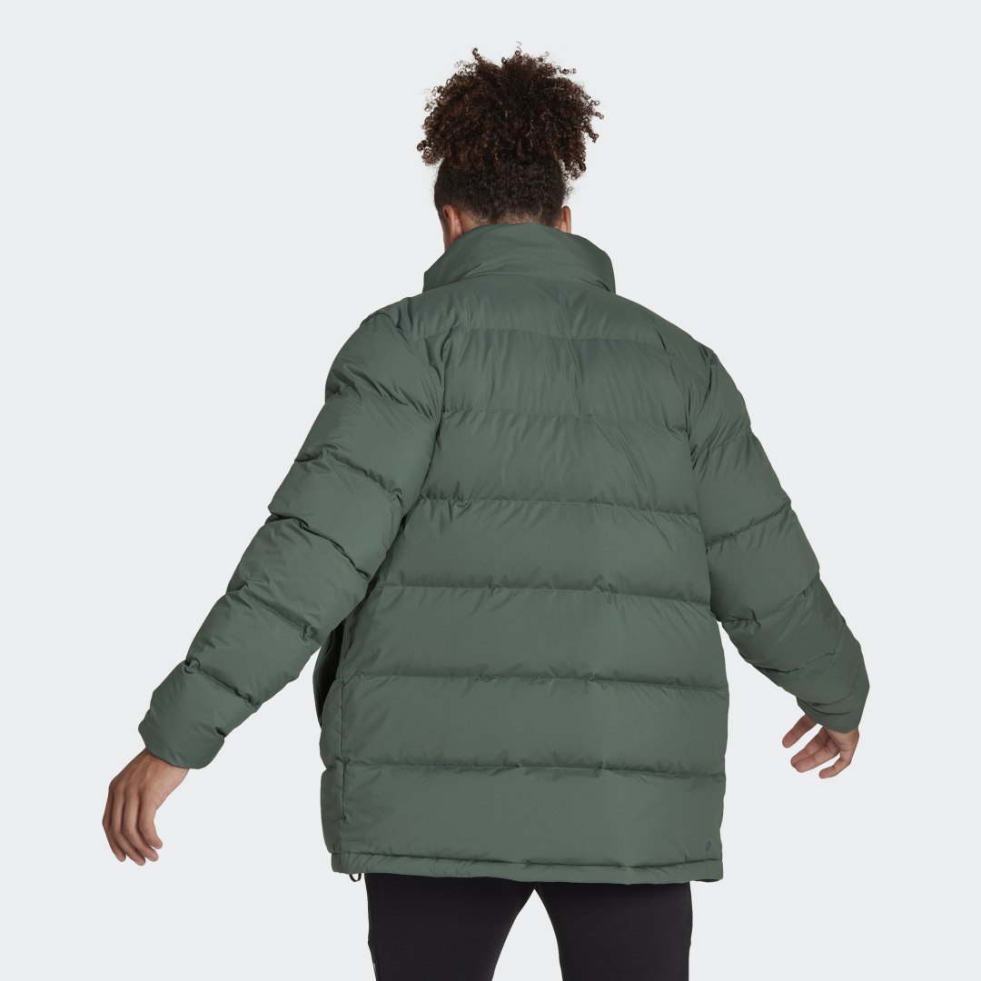 Puffer jakke adidas Originals Helionic Mid-Length Down Jacket Grøn | HG6282, 1