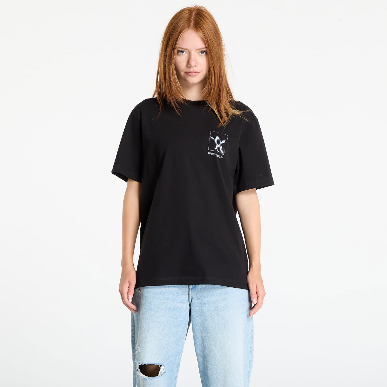 T-shirt DAILY PAPER Daily Paper Shadow Grid Short Sleeve T-Shirt Sort | 2521099, 0