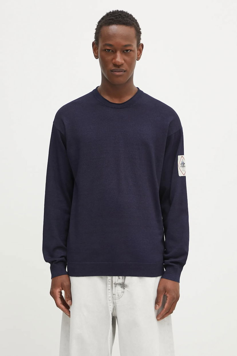 Sweater C.P. Company C.P. Company Crewneck Sweater Mørkeblå | 18CMKN195A110330A