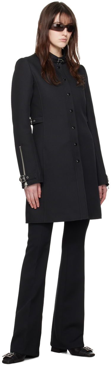 Frakker Courrèges Buckle Detail Coat Sort | 124CMA137PL0077, 3