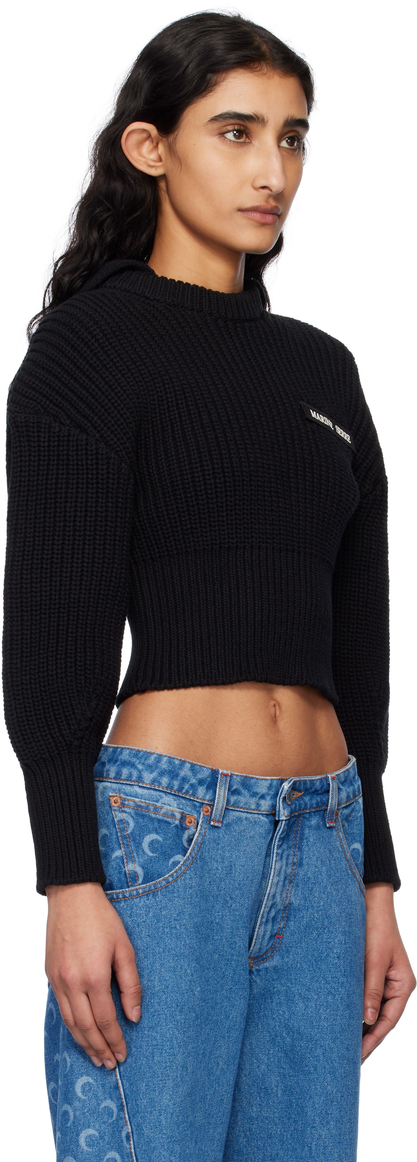 Sweater Marine Serre Marine Serre Half Cardigan Knit Sweater Sort | WTK027A CKNI0529, 1