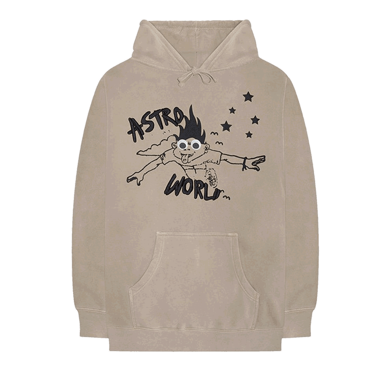 Sweatshirt Cactus Jack by Travis Scott Astroworld Look Mom I Can Fly Hoodie Beige | 1945 1FW180106ALMI TAN, 0