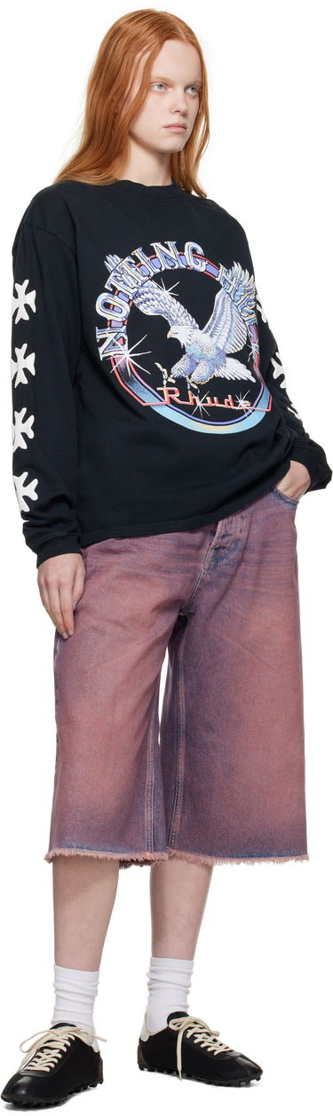 T-shirt Rhude Rhude Notting Hill Eagle Graphic Long Sleeve T-Shirt Sort | RHPF25TT14012, 3