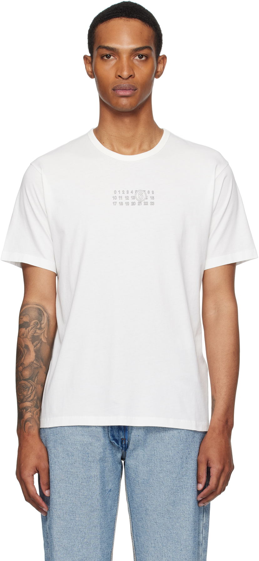 T-shirt Maison Margiela MM6 Maison Margiela Logo T-Shirt Hvid | SH0GC0057 S24312