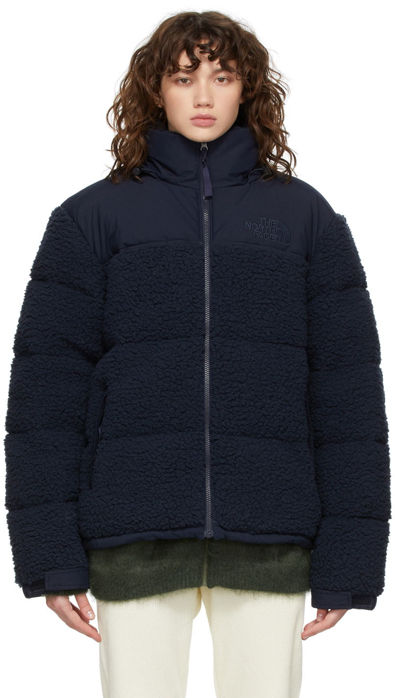 Puffer jakke The North Face Sherpa Nuptse Down Navy Mørkeblå | NF0A5A84