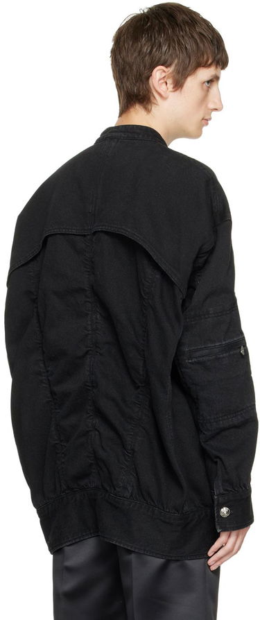 Jakke We11done We11done Bomber Denim Jacket Sort | WD-DJ3-21-331-U-BK, 2
