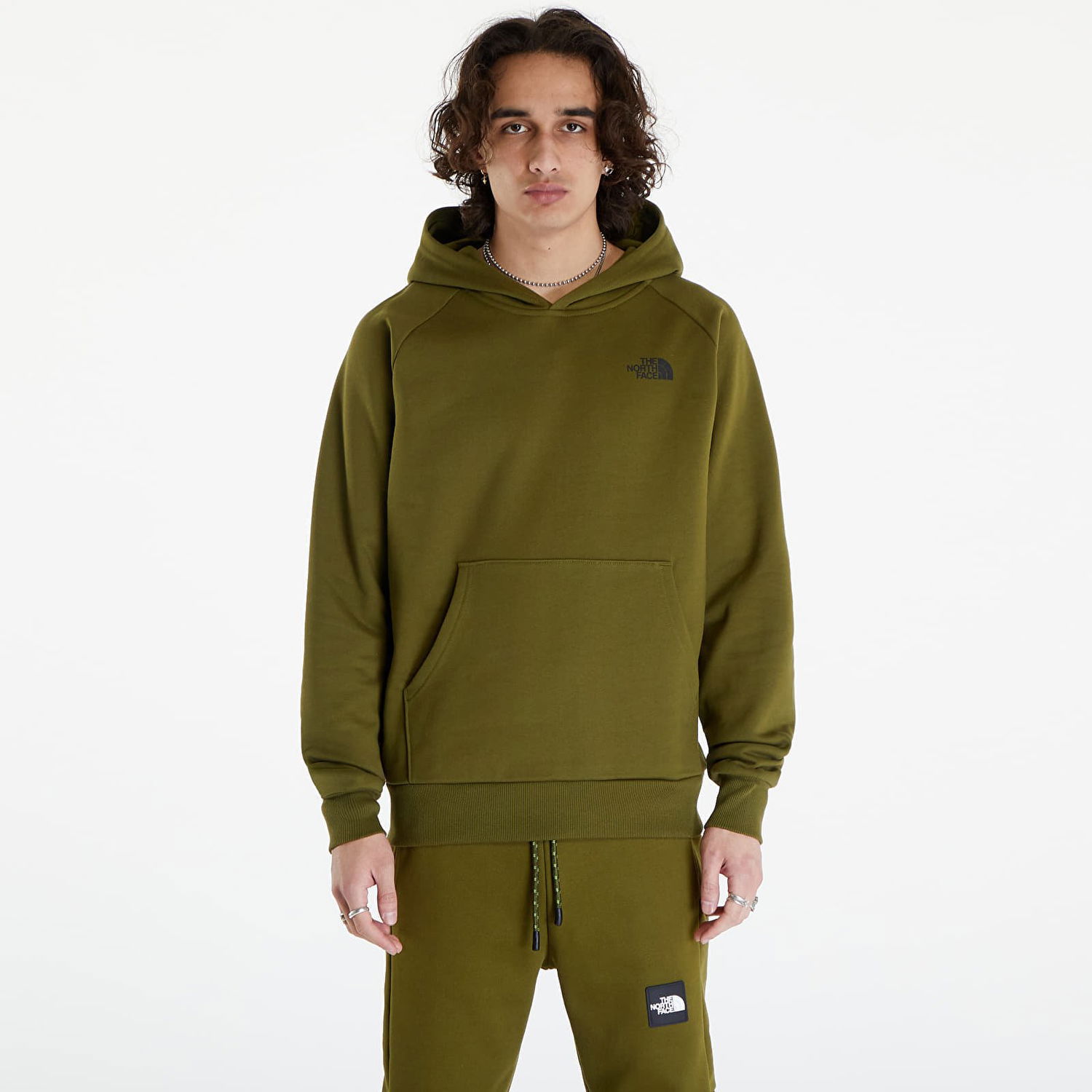 Sweatshirt The North Face Raglan Red Box Hoodie Forest Olive Grøn | NF0A2ZWUPIB1, 0
