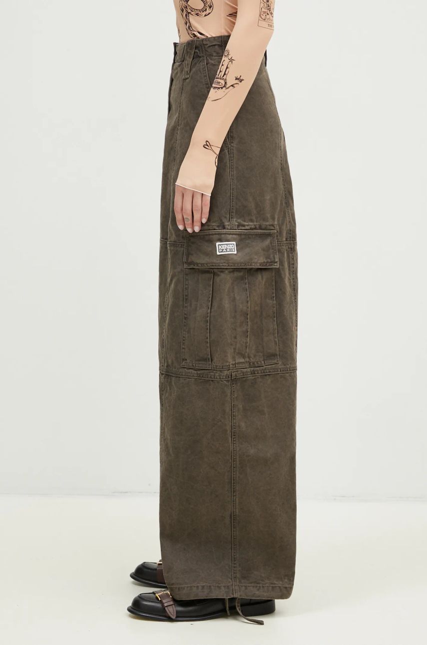 Cargo bukser KENZO Dyed Canvas Cargo Pants Brun | FE62PA0909GK.92, 1