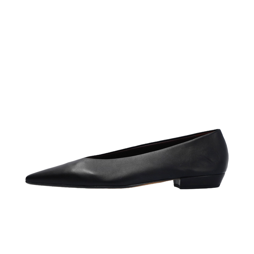 Sneakers og sko Bottega Veneta Almond Leather Ballet Flats Sort | 608872VBSD01000