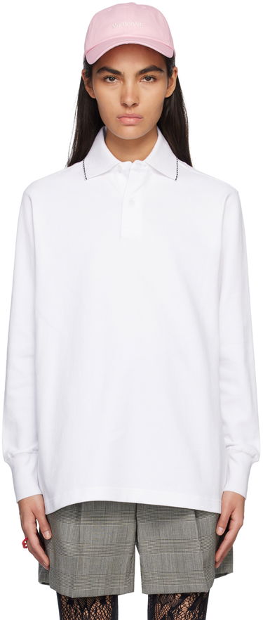 Polo skjorte We11done We11done Scalloped Polo Hvid | WD-TT1-23-819-U-WH, 0