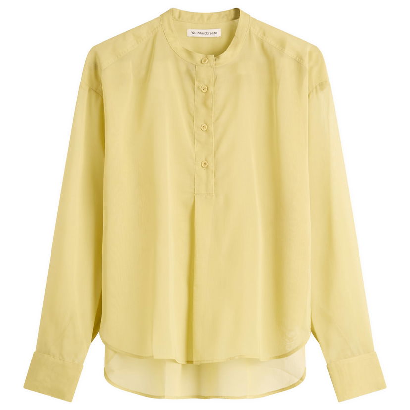 Skjorte YMC YMC Women's Ovelia Shirt, Size Medium Gul | Q2YMI-30
