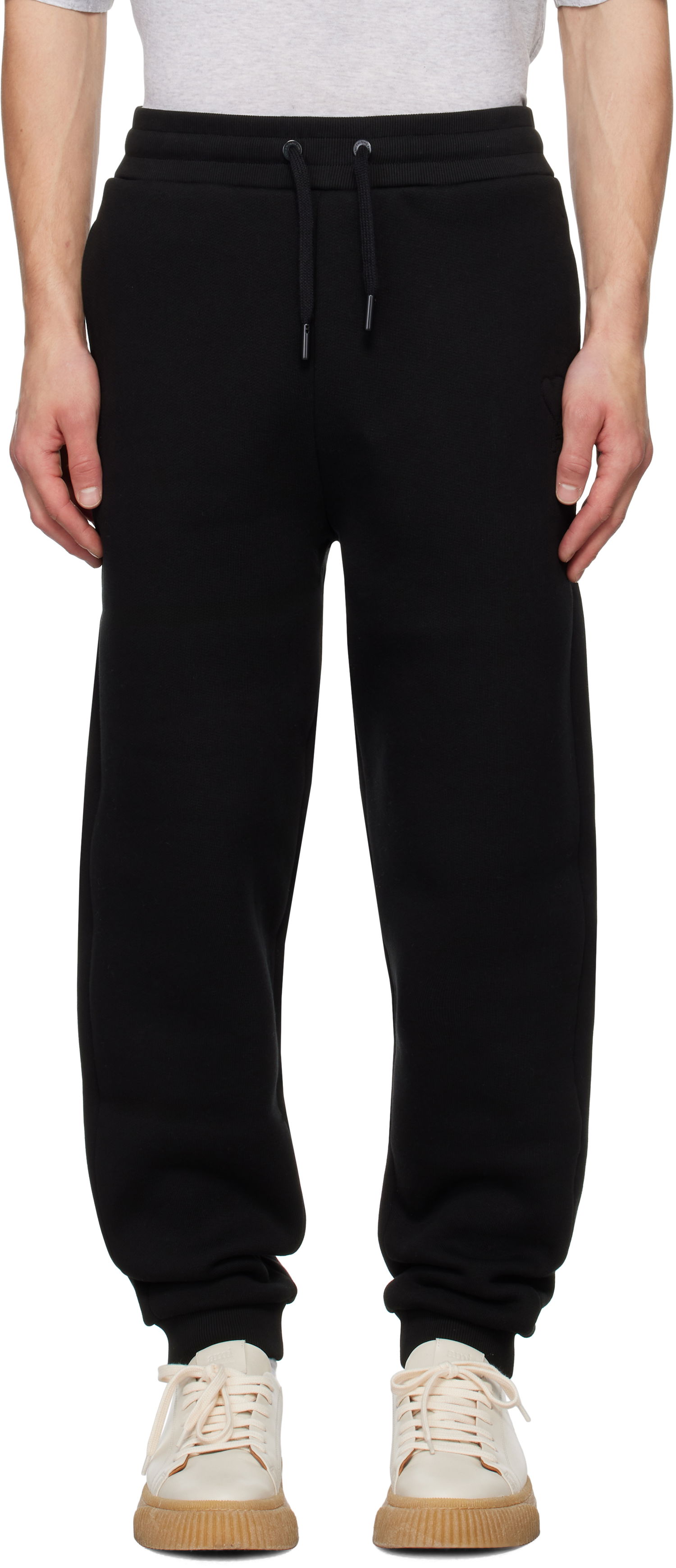 Joggingbukser AMI Heart Logo Sweatpants Sort | UTR237.749, 0