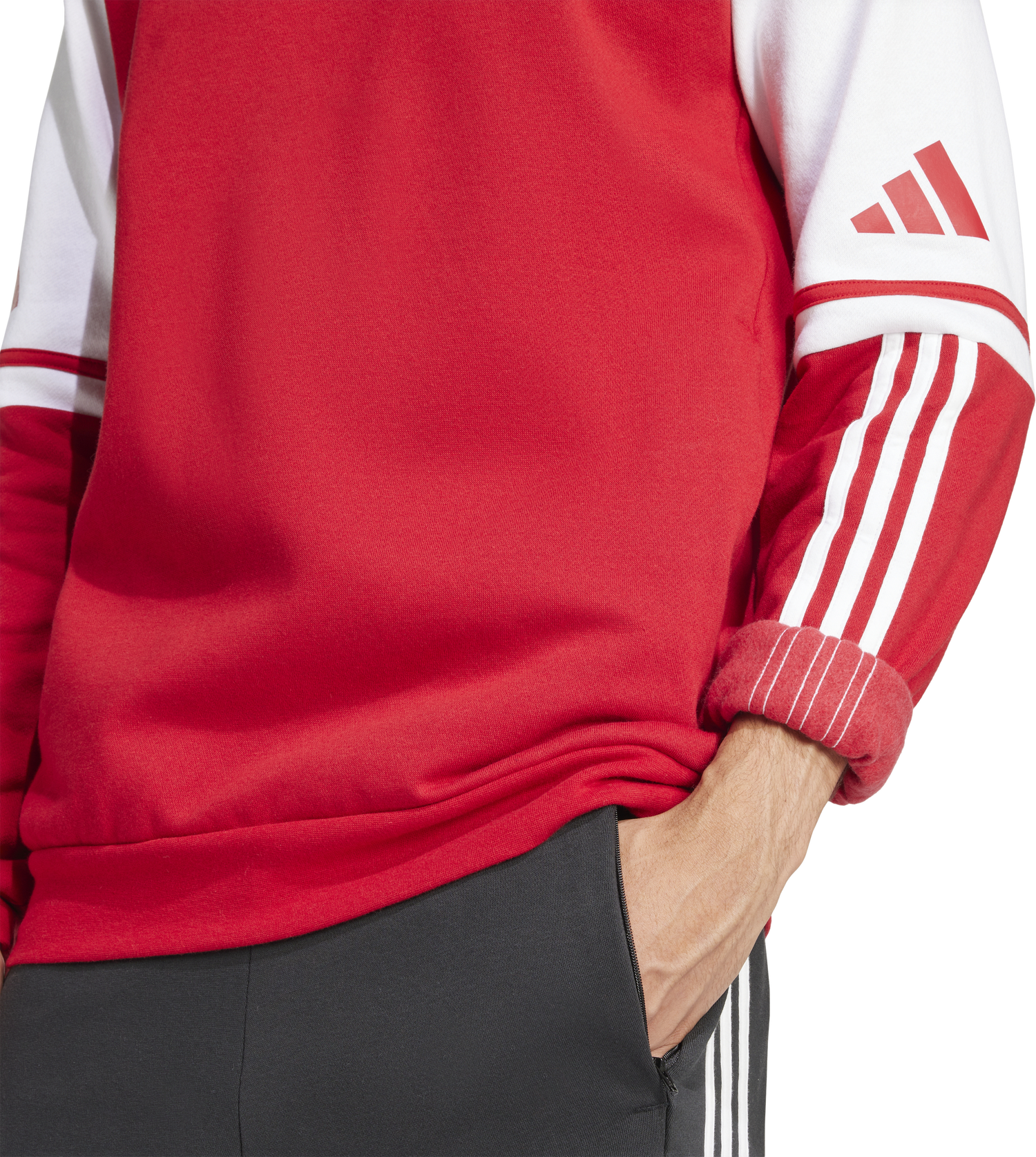 Sweatshirt adidas Originals SQ25 SW Hoodie Rød | jd2973, 1