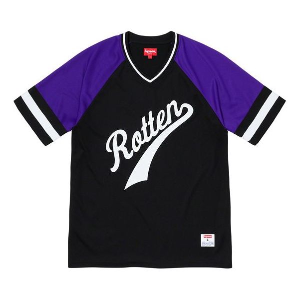 Jersey Supreme Baseball Top with Printed Logo Sort | SUP-FW19-279, 0