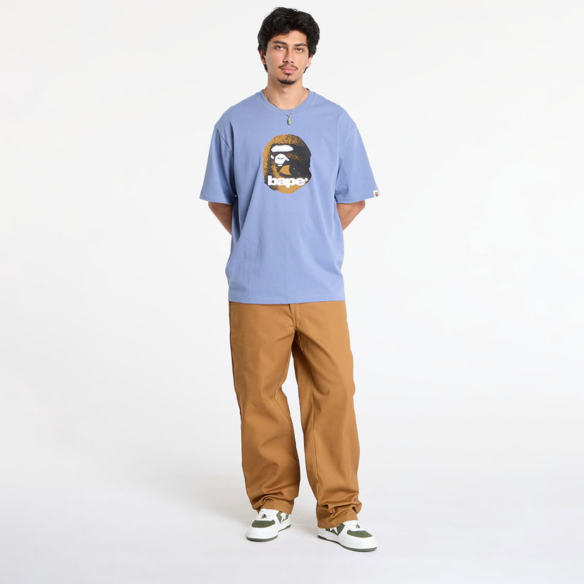 T-shirt BAPE Ape Head Relaxed Fit Tee Blå | 001TEL801307MNVY
