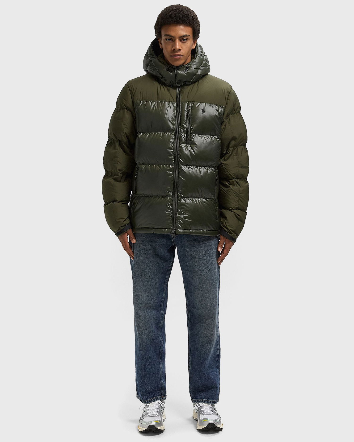 Puffer jakke Polo by Ralph Lauren Two-Tone Hooded Puffer Bomber Grøn | 710967786003, 1