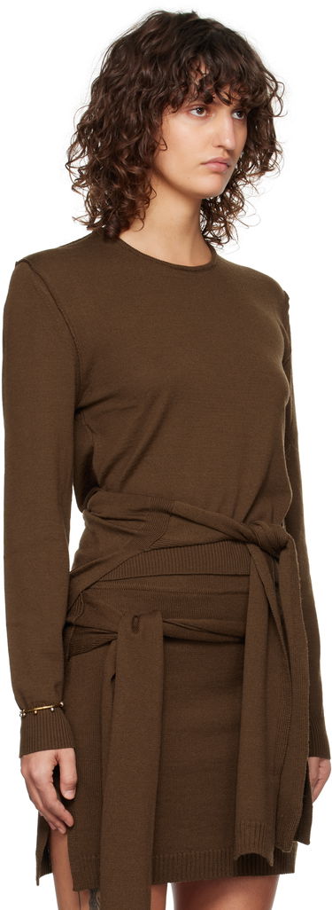 Kjole LEMAIRE Lemaire Crew Neck Knit Dress Brun | TO1250 LK087, 1