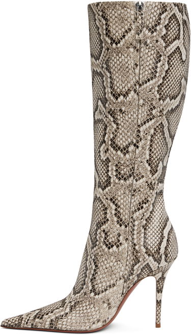 Frakker Amina Muaddi Amina Muaddi Barbara 105 Tall Boots Beige | BARBARA BOOT SNAKE, 2