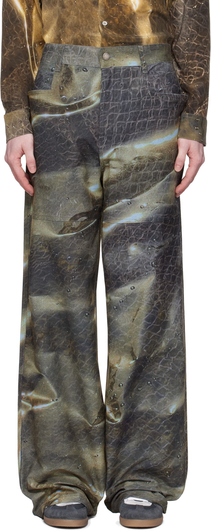 Jeans Serapis Serapis Golden Hour Printed Jeans Brun | SS25_DE_1W