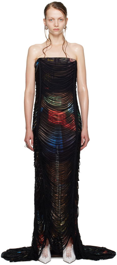 Kjole Jean Paul Gaultier Shayne Oliver Edition 'The Long Slashed City' Maxi Dress Sort | 24/27-F-RO148-T551-60405030, 0