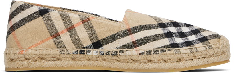 Tøj Burberry Burberry Check Mews Espadrilles Beige | 8109235