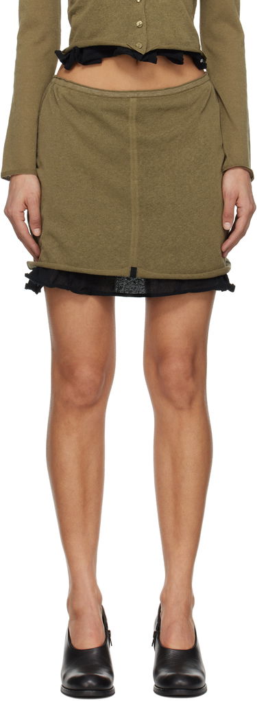 Nederdel Eckhaus Latta Eckhaus Latta Veil Miniskirt Grøn | 8030-EL-PS25-B -, 0