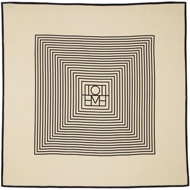 Tørklæde TOTEME Silk Monogram Scarf Beige | 211-853-801, 1