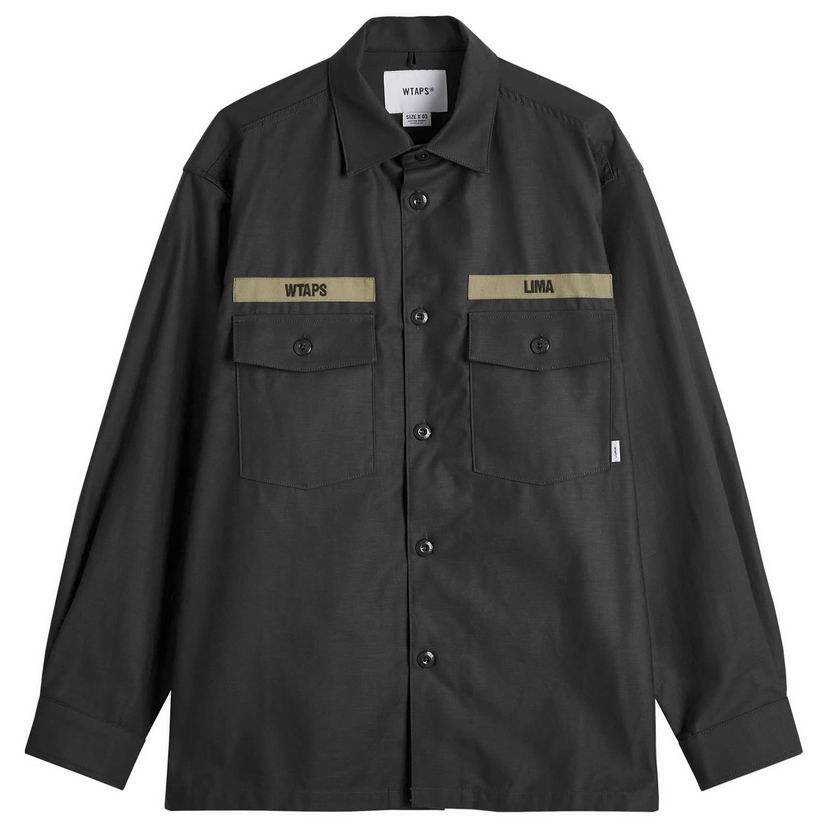 Skjorte WTAPS Utility Shirt Sort | 242WVDT-SHM01-BLK